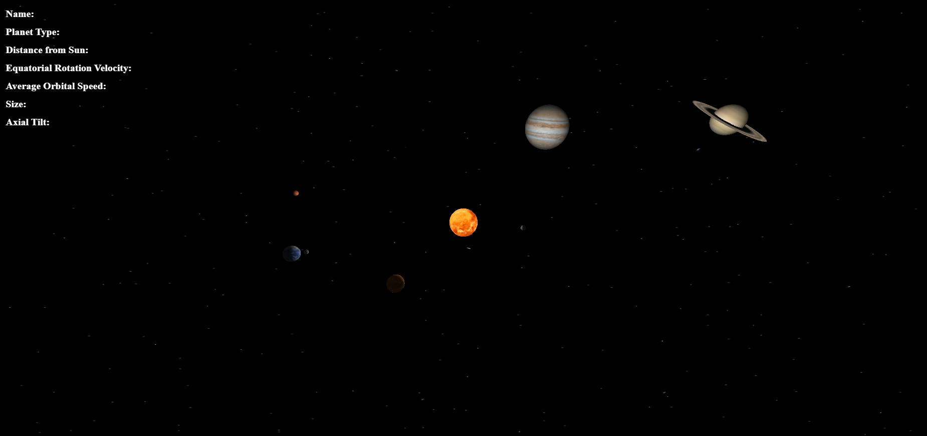 ThreeJS Solar System